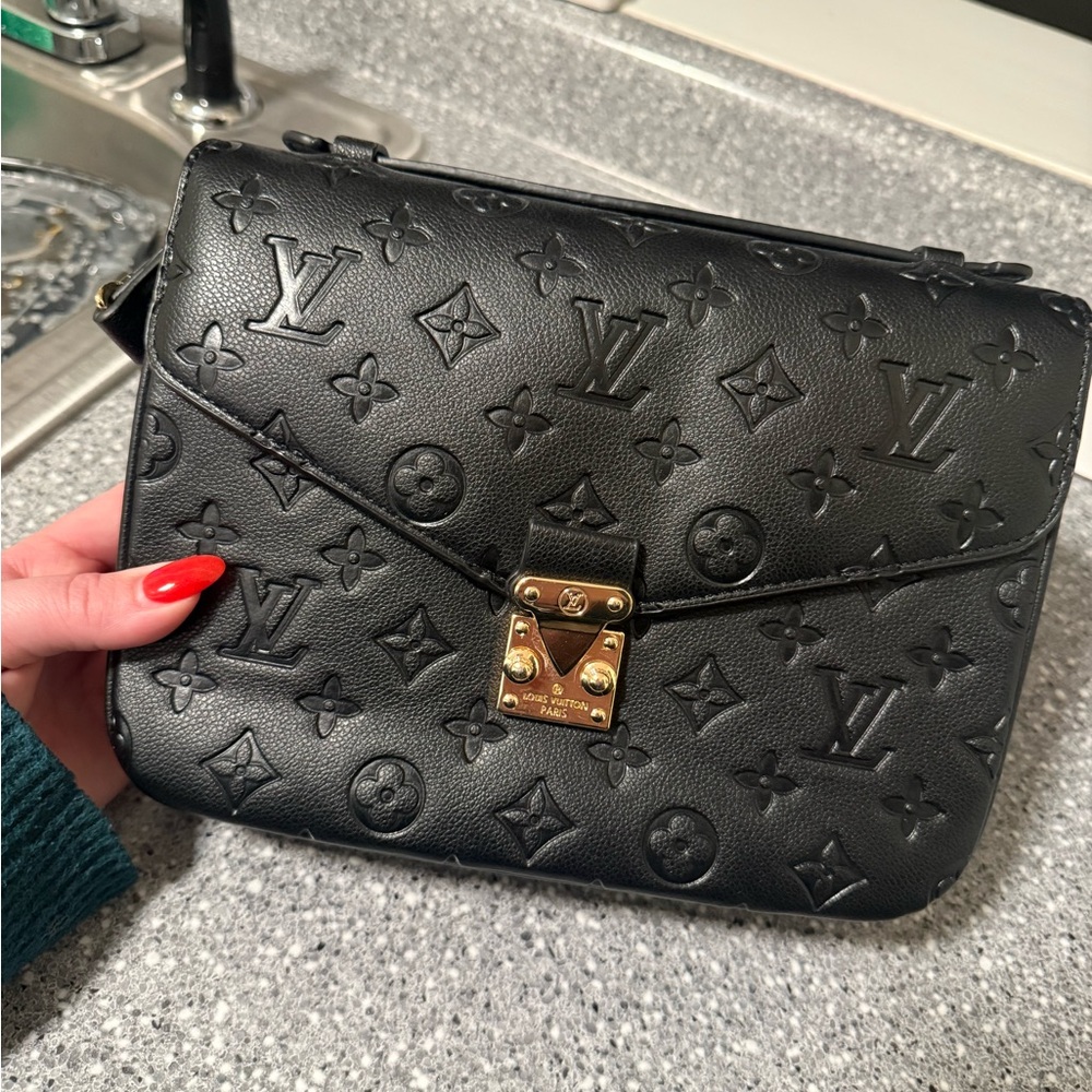 Black Embossed Crossbody Bag